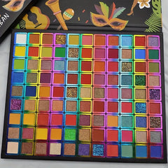 Rainbow Tone Eyeshadow Palette Matte Shimmer Metallic Makeup