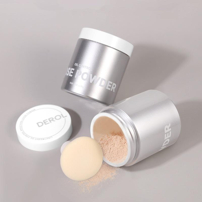 Mushroom Head Loose Powder With Puff Long Lasting Makeup