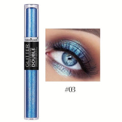 12 Colors Double Ended Mascara Eyeliner Set Sparkle Eye Makeup Set