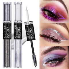 12 Colors Double Ended Mascara Eyeliner Set Sparkle Eye Makeup Set