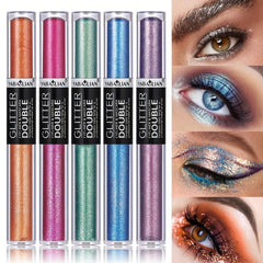 12 Colors Double Ended Mascara Eyeliner Set Sparkle Eye Makeup Set