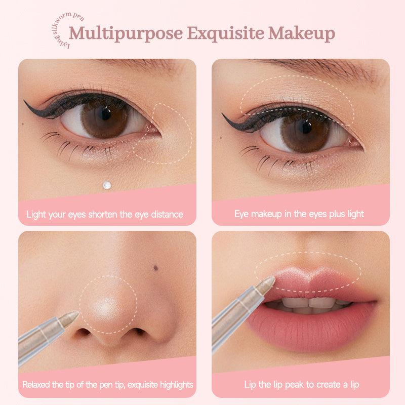 Glitter Highlighter Pencil with Pearly Eyeshadow Pen