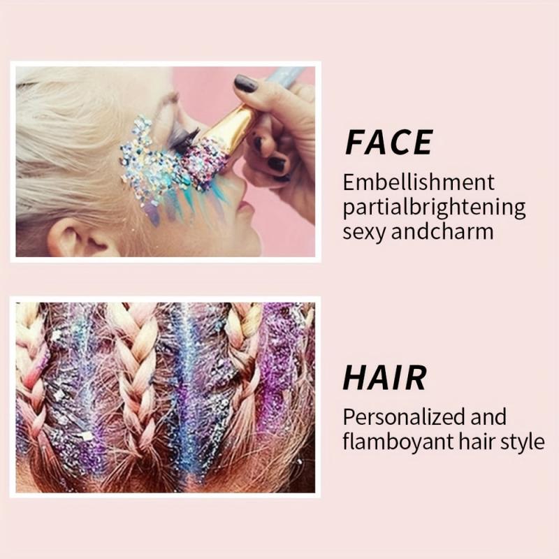 Glitter Gel Mermaid Scale Face Body Lip Glitter Eyeshadow Stage Makeup