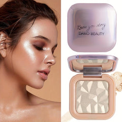 Golden Pearly Highlighter Powder Compact