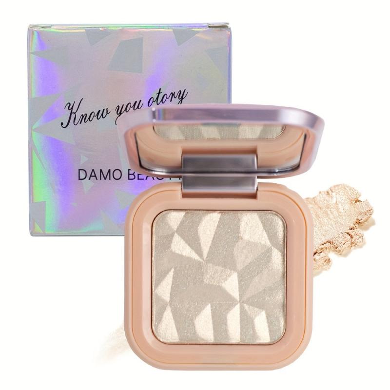 Golden Pearly Highlighter Powder Compact