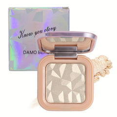 Golden Pearly Highlighter Powder Compact