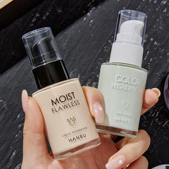 4-Piece Liquid Foundation Powder Puff Loose Powder Set