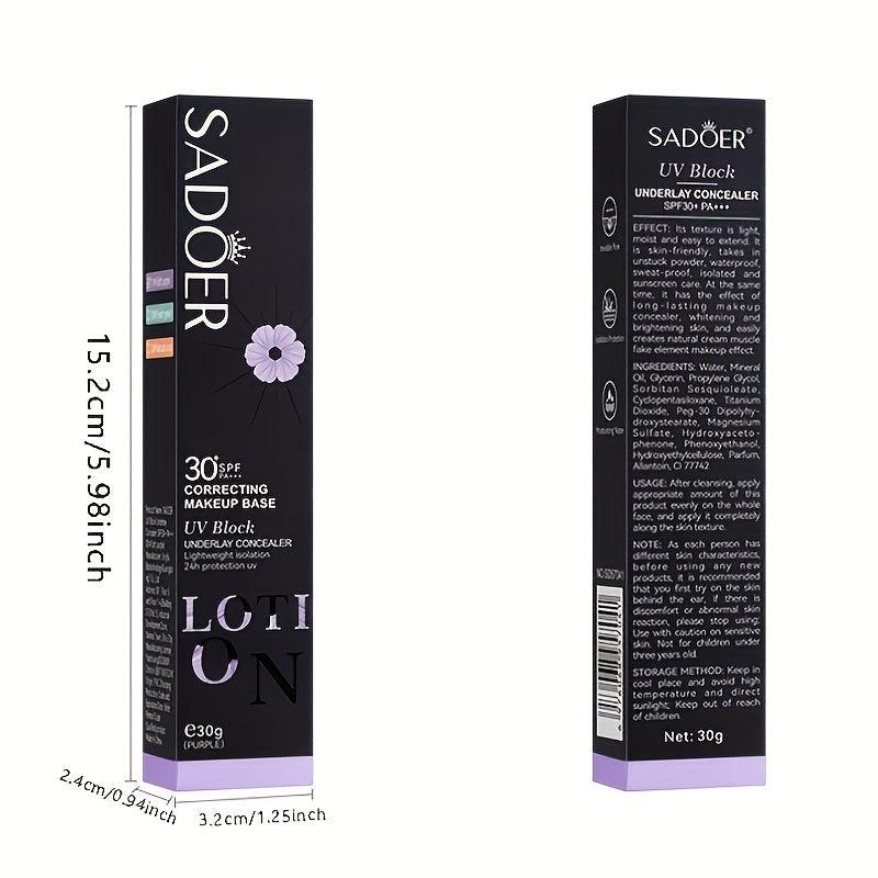 3 Colors Primer Makeup Base Cream Correcting Skin Tone Easy Carry Cosmetics