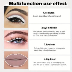 Metallic Eyeliner Stick Pearly Shimmer Finish Waterproof Eyeshadow
