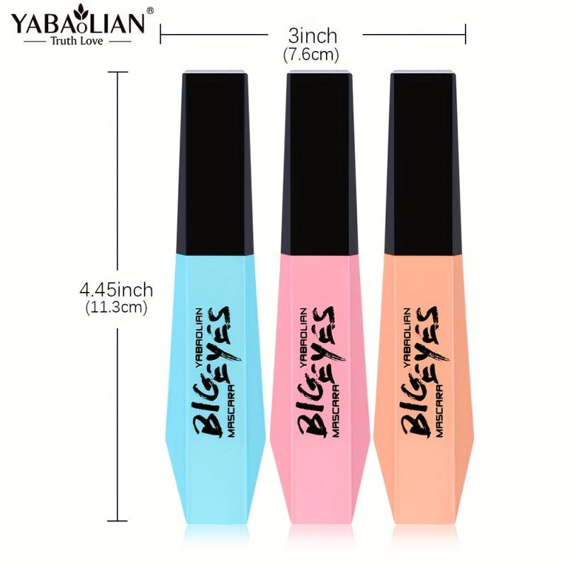 3pcs Waterproof Mascara Extra Volume Fast Drying Long Lasting Curling