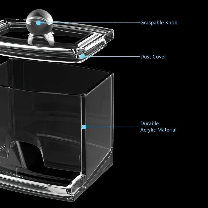 Clear Swab Holder Ball Dispenser Bathroom Storage
