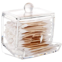 Clear Swab Holder Ball Dispenser Bathroom Storage
