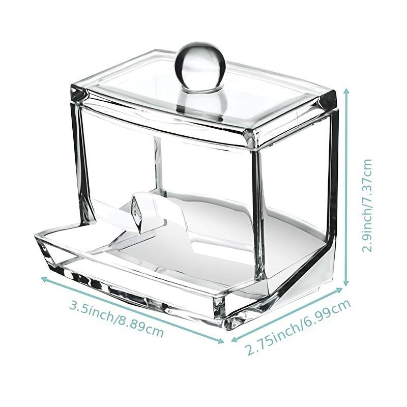 Clear Swab Holder Ball Dispenser Bathroom Storage