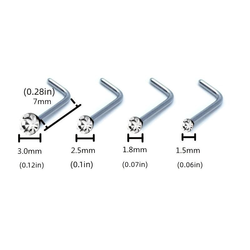 14pcs Surgical Steel Nose Rings Lip Stud Body Jewelry