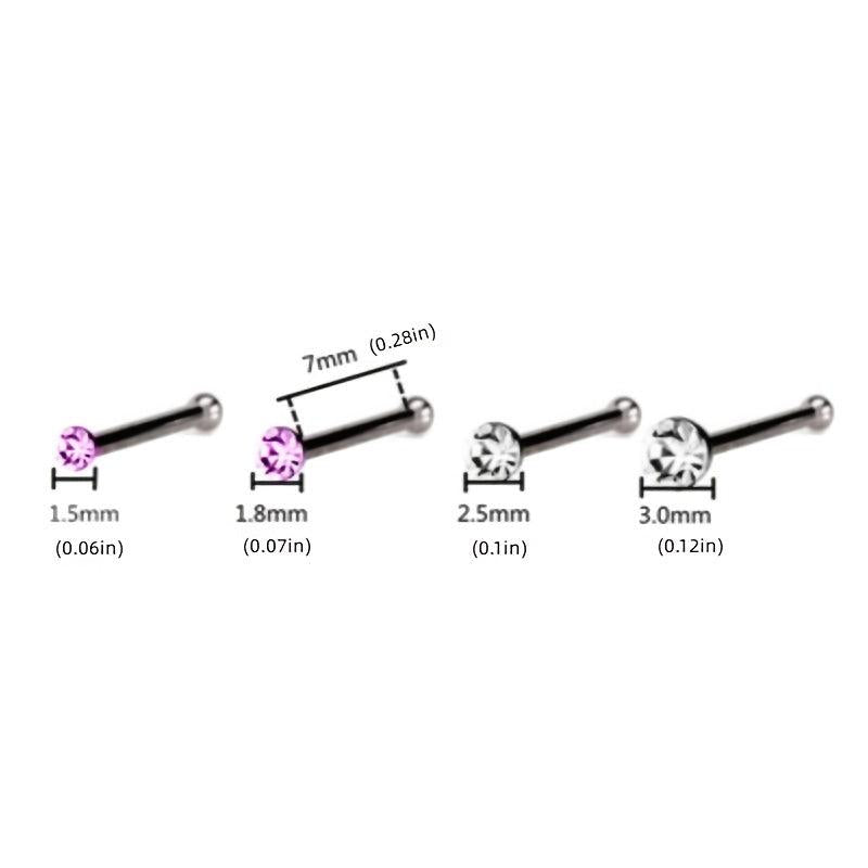 14pcs Surgical Steel Nose Rings Lip Stud Body Jewelry