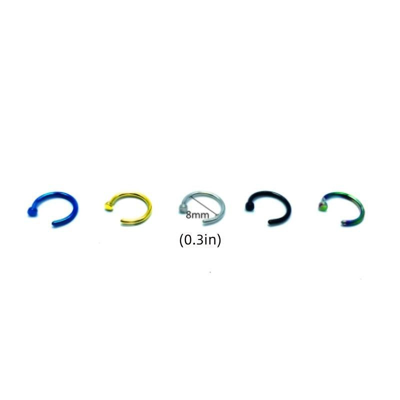 14pcs Surgical Steel Nose Rings Lip Stud Body Jewelry