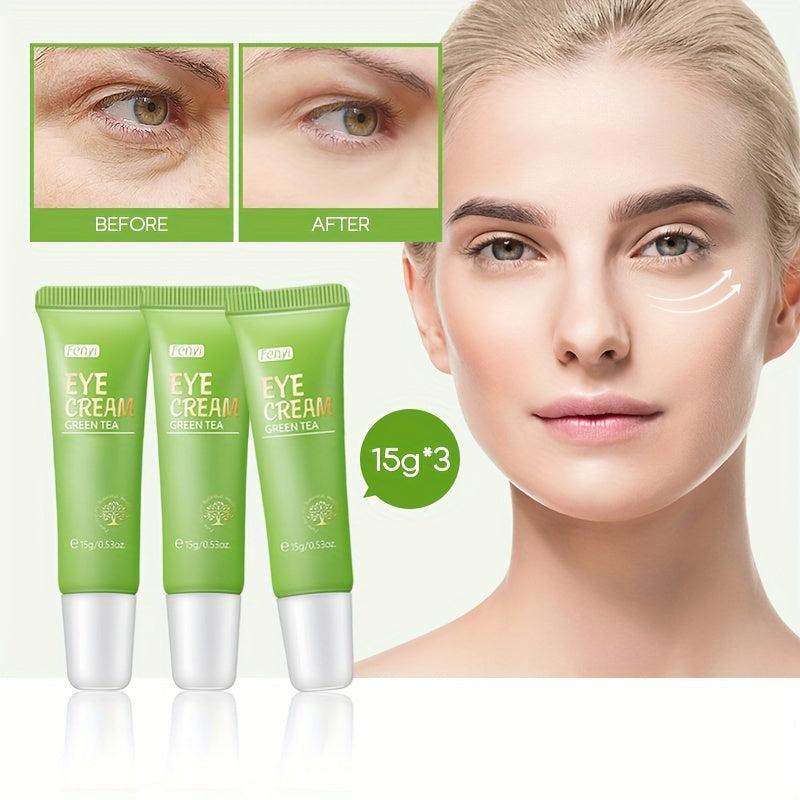 FENYI 3pcs Green Tea Eye Cream 15g Eye Moisturizing Cream