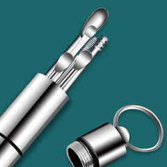 Stainless Steel Ear Spoon Set & Compact Case - Gentle Ear Care
