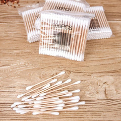 Disposable Wooden Cotton Swabs for Makeup and Ear Cleaning