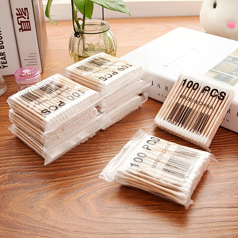 Disposable Wooden Cotton Swabs for Makeup and Ear Cleaning