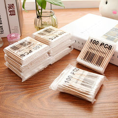 Disposable Wooden Cotton Swabs for Makeup and Ear Cleaning
