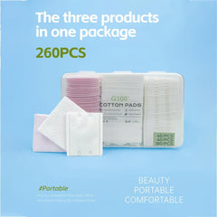 260pcs Cotton Pads Facial Lip & Eye Makeup Remover Pads