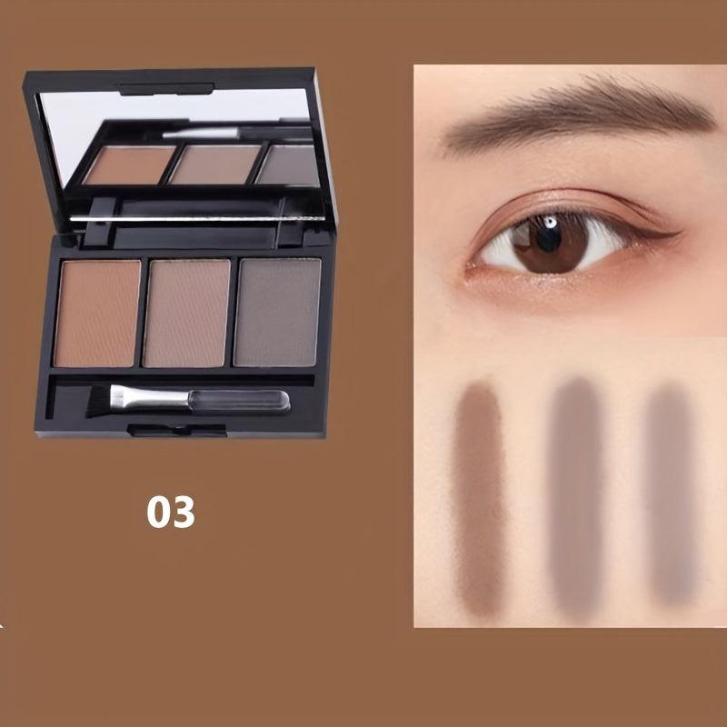 3 Colors Eyebrow Powder Palette Waterproof Brow Definer