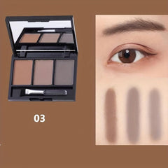 3 Colors Eyebrow Powder Palette Waterproof Brow Definer