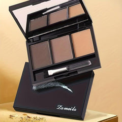 3 Colors Eyebrow Powder Palette Waterproof Brow Definer