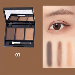 3 Colors Eyebrow Powder Palette Waterproof Brow Definer
