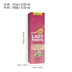 100ml Armpit Deodorant Cream Lotion Long Lasting Gentle Cleaning