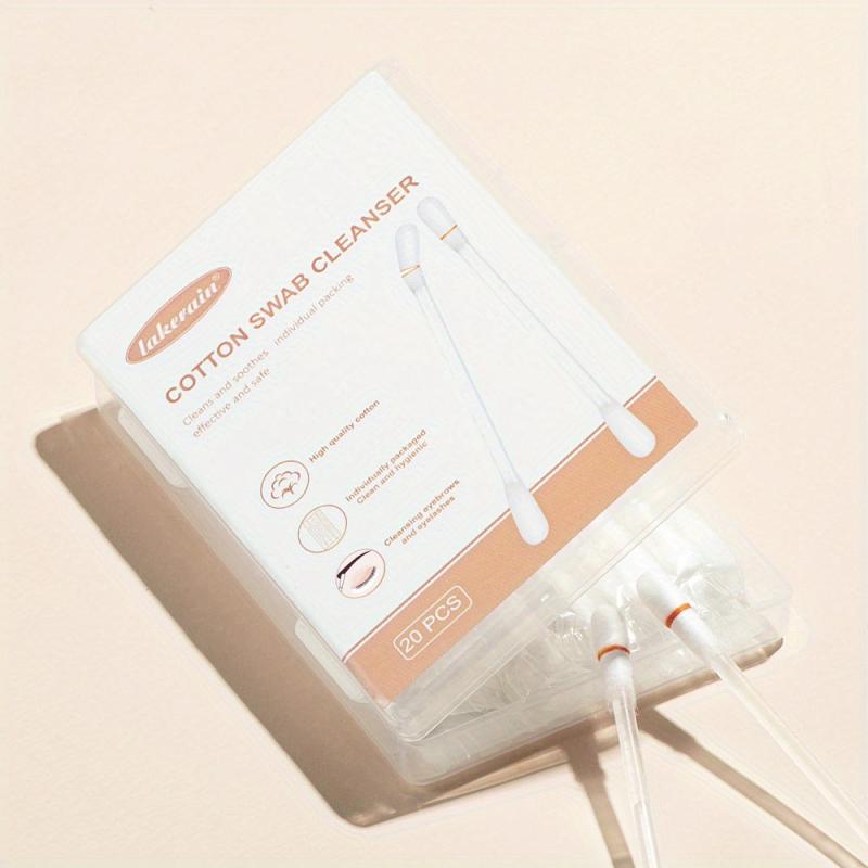 20Pcs Makeup Remover Swabs for Eye Lip Eyebrow Makeup Removing Sticks