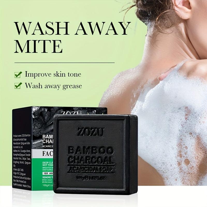 Bamboo Charcoal Soap Exfoliates & Moisturizes Skin