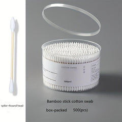 500pcs Double Tip Cotton Swabs for Ear Nose Clean