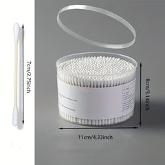 500pcs Double Tip Cotton Swabs for Ear Nose Clean