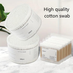 500pcs Double Tip Cotton Swabs for Ear Nose Clean
