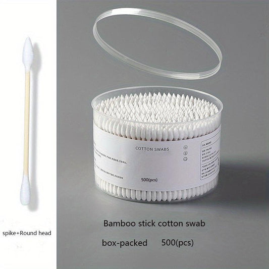 500pcs Double Tip Cotton Swabs for Ear Nose Clean