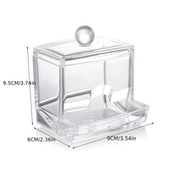 Jewelry Organizer Case Swabs Storage Holder Box Makeup Pad Cosmetic Container