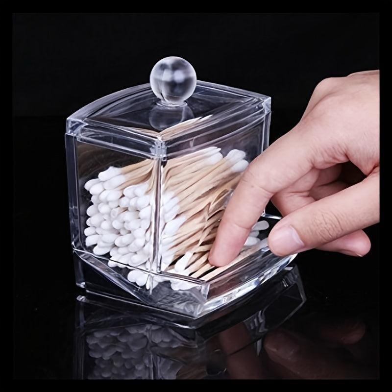 Jewelry Organizer Case Swabs Storage Holder Box Makeup Pad Cosmetic Container