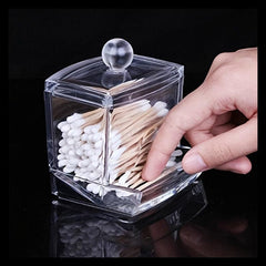 Jewelry Organizer Case Swabs Storage Holder Box Makeup Pad Cosmetic Container
