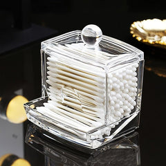 Jewelry Organizer Case Swabs Storage Holder Box Makeup Pad Cosmetic Container