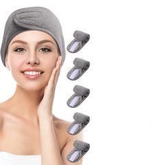 30 Pcs Adjustable Spa Headband for Face Washing & Shower Towel Wrap for Girls