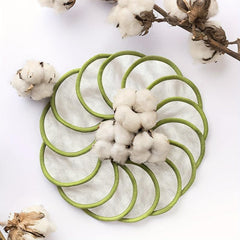 20pcs Reusable Bamboo Makeup Remover Pads - Eco Friendly, All Skin Types
