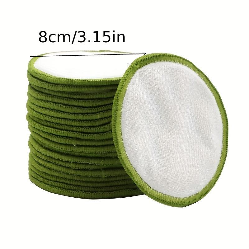 20pcs Reusable Bamboo Makeup Remover Pads - Eco Friendly, All Skin Types