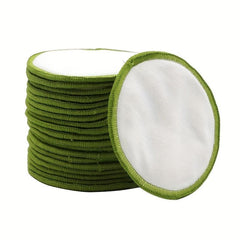 20pcs Reusable Bamboo Makeup Remover Pads - Eco Friendly, All Skin Types