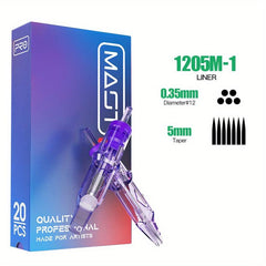 20pcs Disposable Tattoo Needles Round Liner for Artists and Beginners
