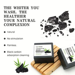 100g Activated Charcoal Bar Soap Skin Detox Face Body Hand Soap