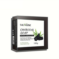100g Activated Charcoal Bar Soap Skin Detox Face Body Hand Soap