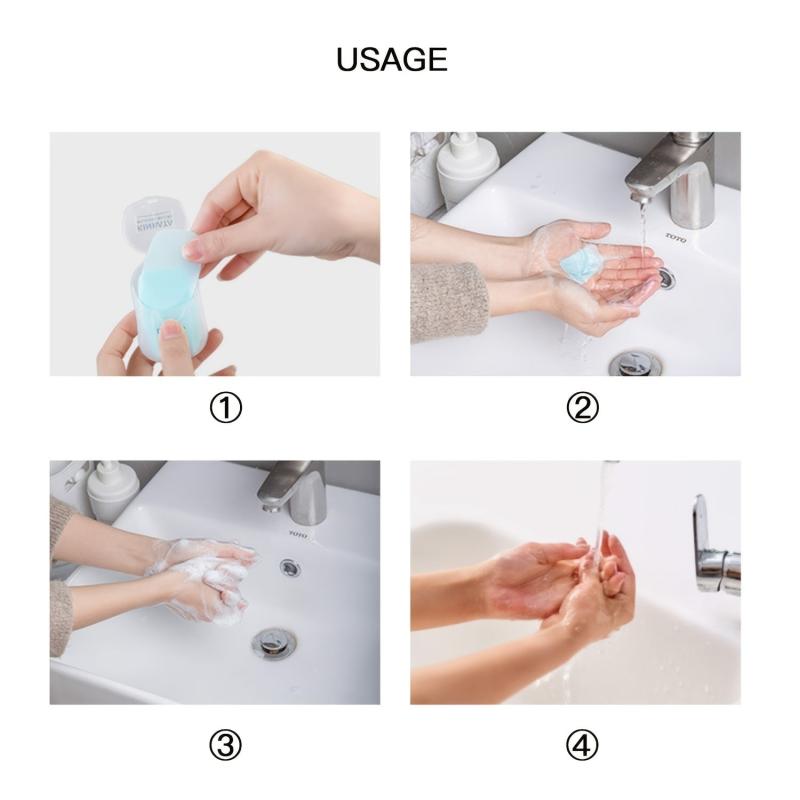 20 Pack Portable Disposable Travel Soap Sheets for Hiking and Toiletries