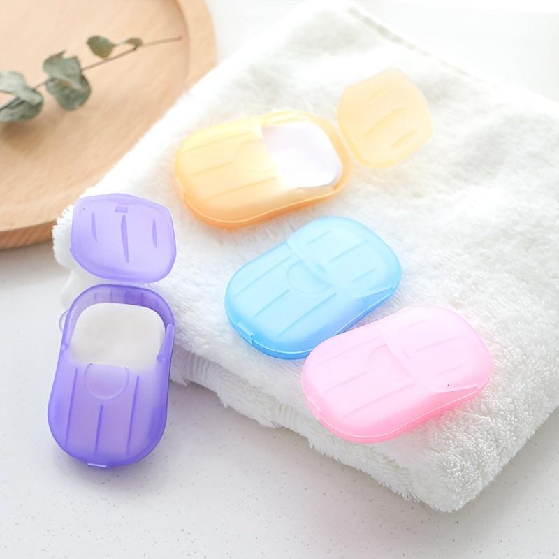 20 Pack Portable Disposable Travel Soap Sheets for Hiking and Toiletries